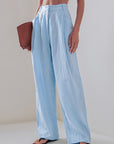 Summer Loose Cotton Linen Two-Piece Set for Women
