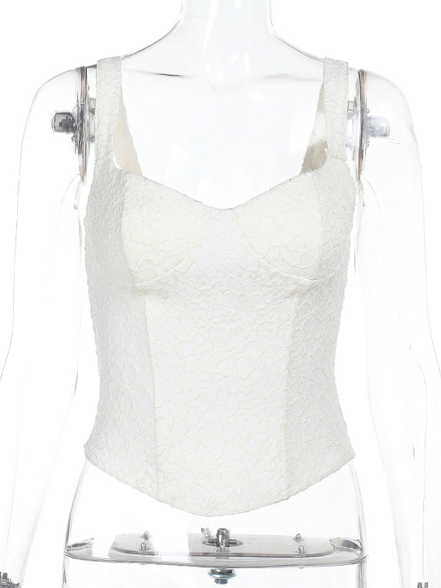 Summer Lace Waist-Defined Corset Top