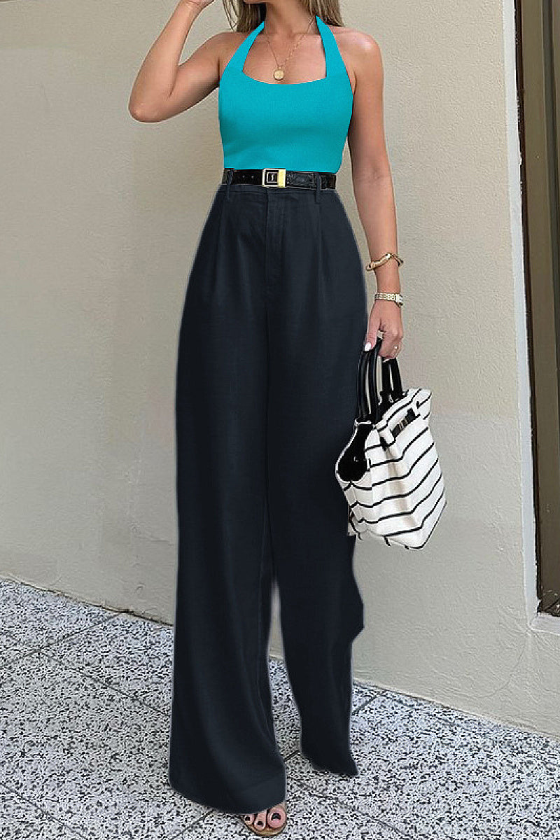 High Waist Wide Leg Trousers for Women