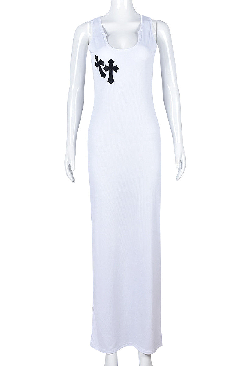 Sexy U-Neck Long Dress for Women