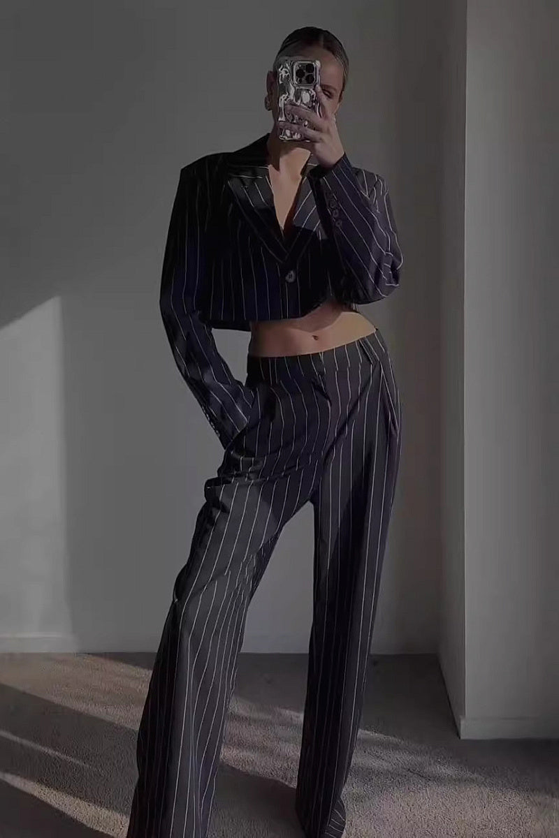 Elegant Striped Suit Set for Women