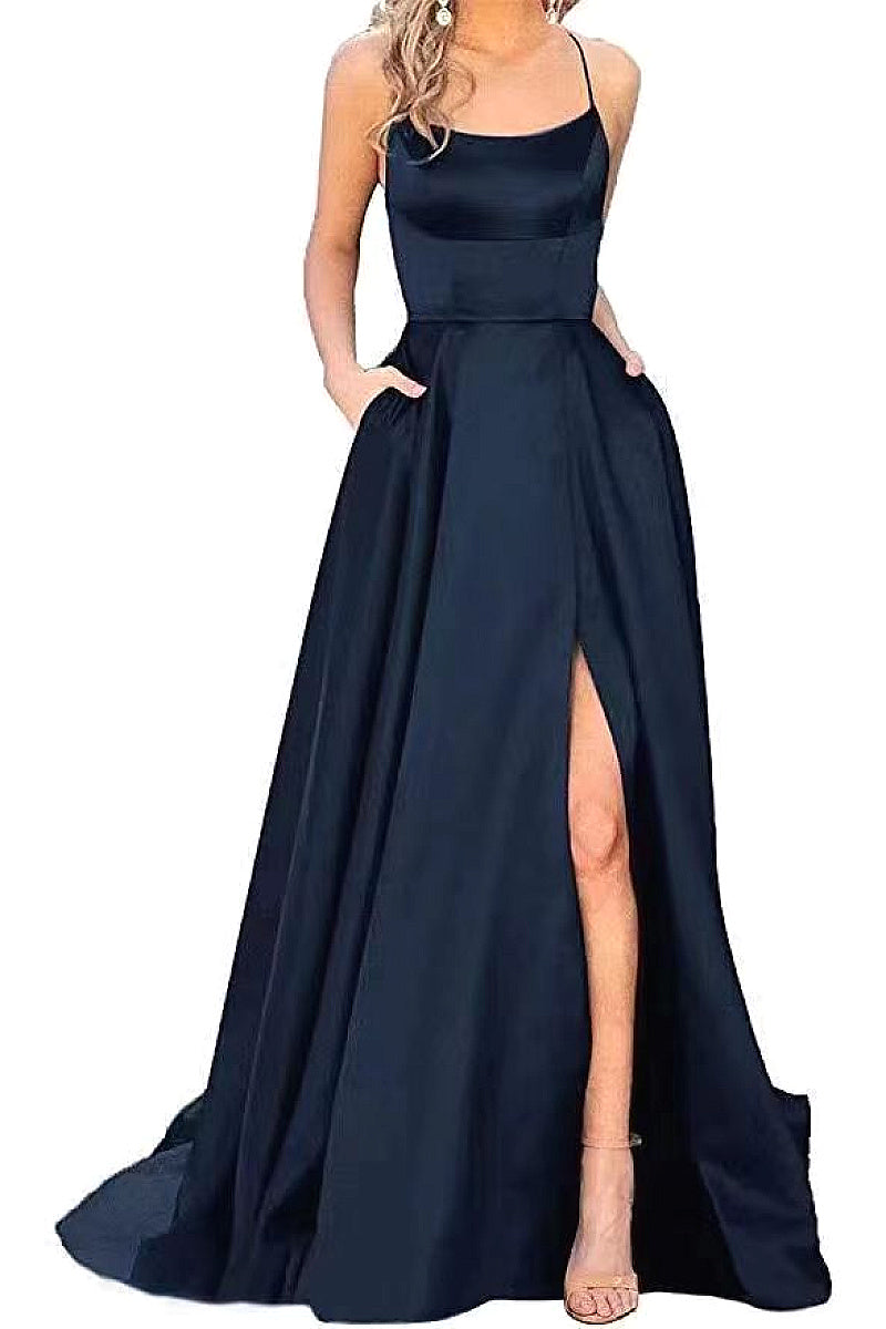 2023 New Long Bridesmaid Dress with Train
