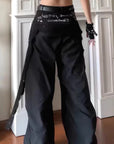 Y2K Street Goth Loose Wide Leg Pants