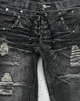 Vintage Y2K High-Waisted Flared Denim Pants