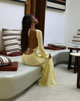 Elegant Backless Long Sleeve Dress