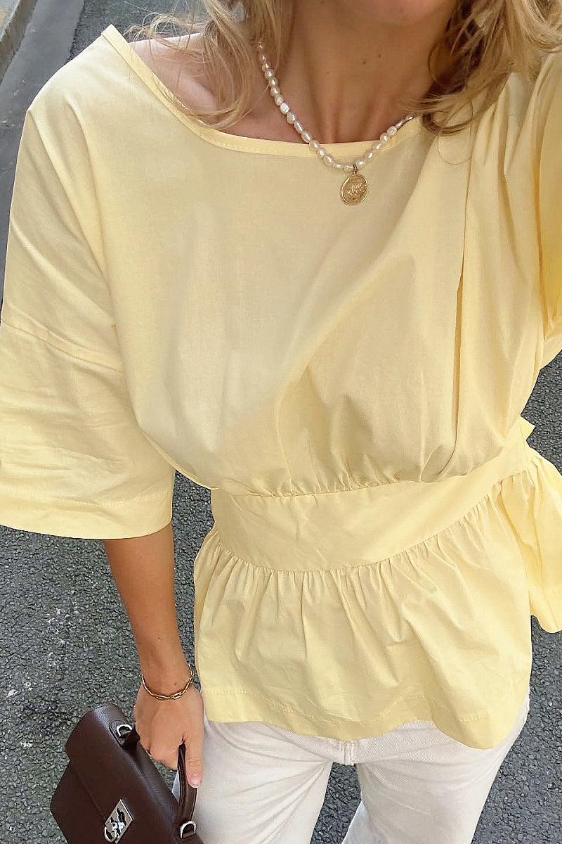 Summer Sweet Pink Cotton Short Sleeve Top