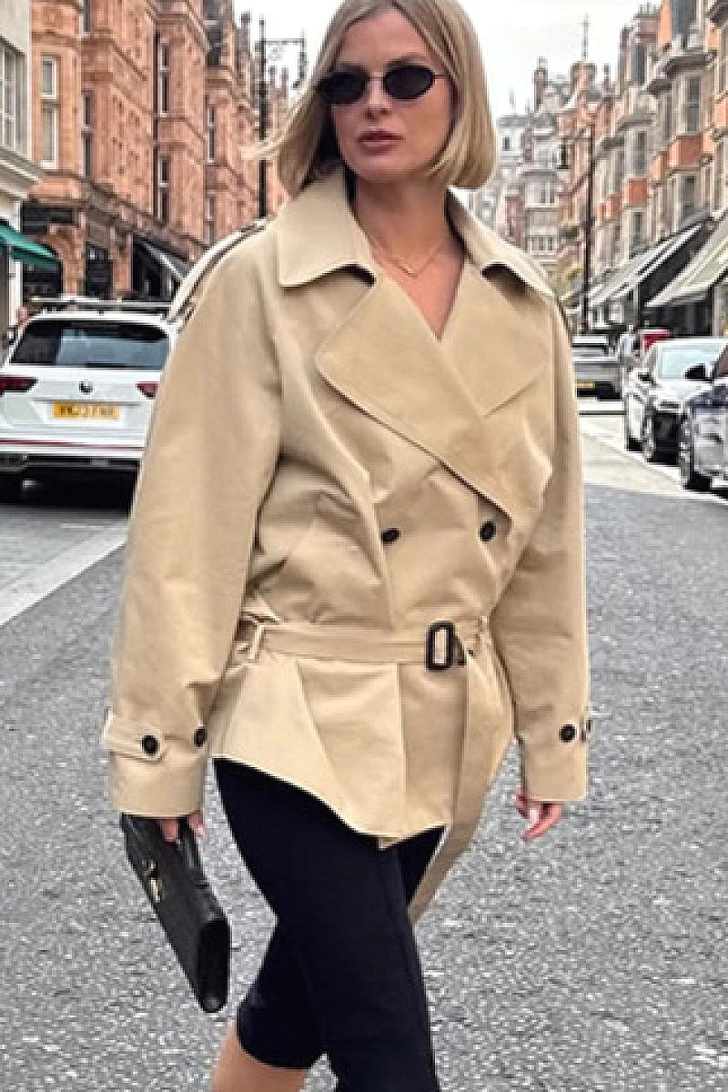 Stylish Long Sleeve Belted Coat for Women