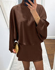 Elegant Satin A-Line Dress for Spring and Summer