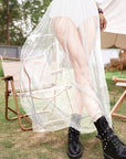 Sexy Sheer Pleated Skirt with Lace for Nightclub