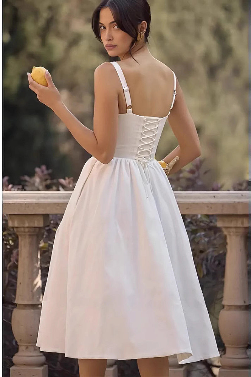Elegant Black A-Line Dress with Spaghetti Straps