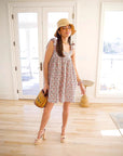 Spring Summer Women's French Vintage Floral Dress