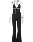 Summer New Sexy Lace Halter Jumpsuit