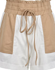 Color Block Casual Shorts for Women