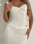 Summer Lace Waist-Defined Corset Top