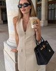 Spring Casual V-Neck Bodycon Dress for Women