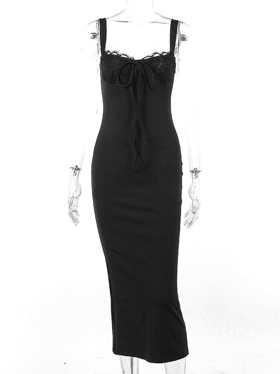 Elegant Summer Lace Spliced Dress