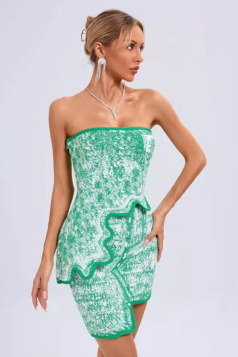 Fashionable Sleeveless Irregular Dress Set