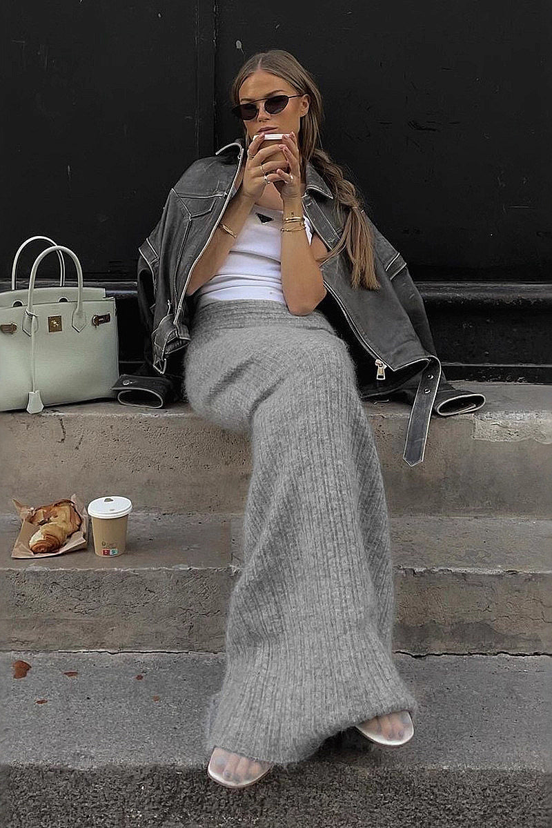 Knit Long Sleeve Bodycon Maxi Dress