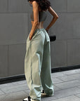Casual Drawstring Waist Cargo Pants for Women