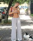 Chic Sleeveless Wide Leg Pants Set
