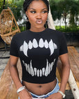 Trendy Women's Short Sleeve Crop Top