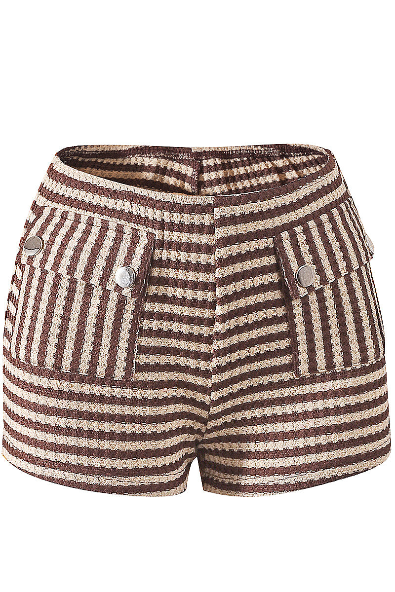 Spring Autumn Sexy Slim Fit Striped Hot Pants