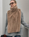 Trendy Sleeveless High Neck Faux Fur Vest