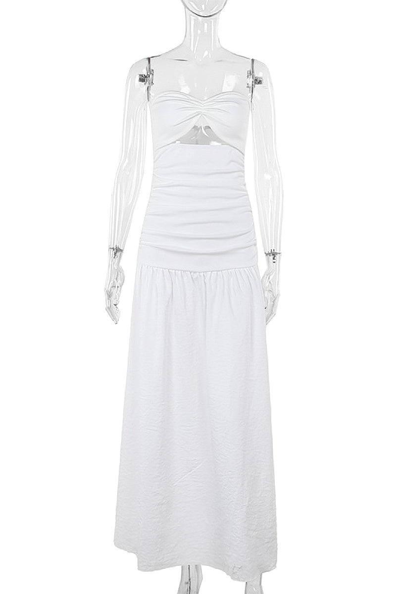 Summer European and American Strapless Beach Dress