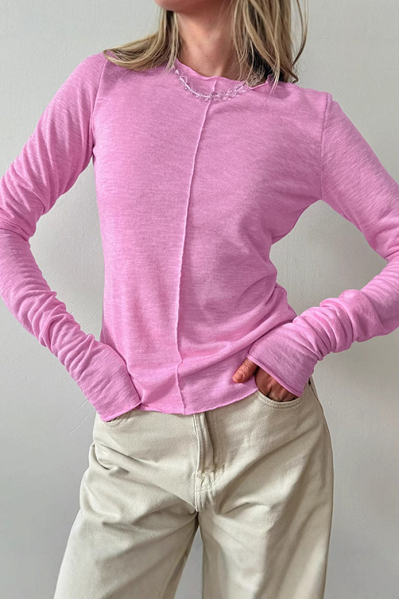 Stylish Round Neck Knit Top for Women