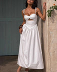 Summer Beach Vacation Hollow Waist Dress