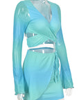 Summer Floral Crop Top Set for Women