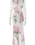 Elegant Floral Print Bodycon Dress for Women