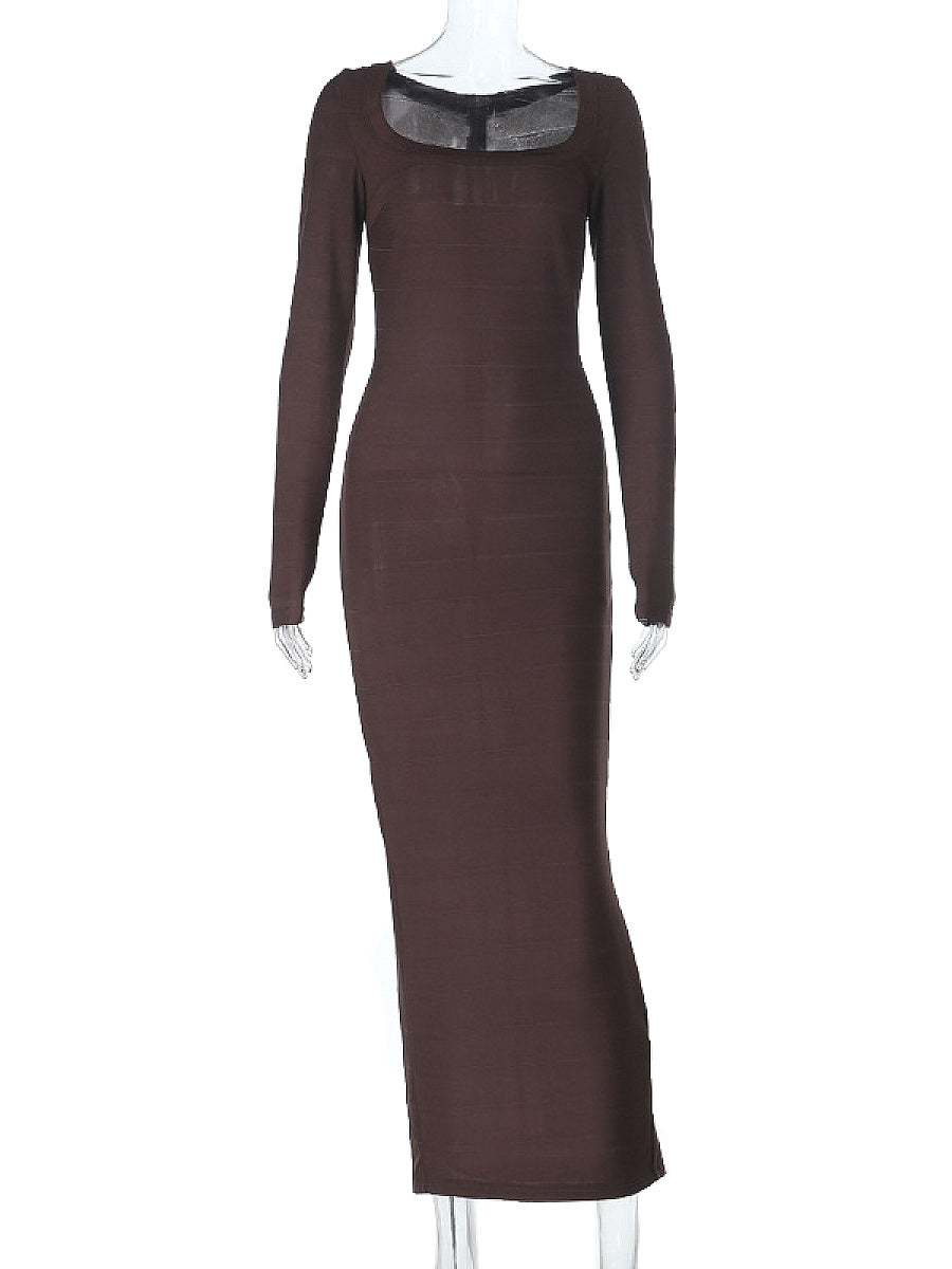 Spring Sexy Off-Shoulder Long Sleeve Dress