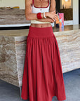 Elegant Pleated A-Line Skirt for Women