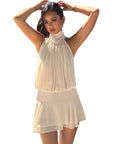 Chic Halter A-Line Dress for Women