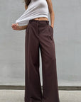 Vintage Style High Waist Wide Leg Pants for Women