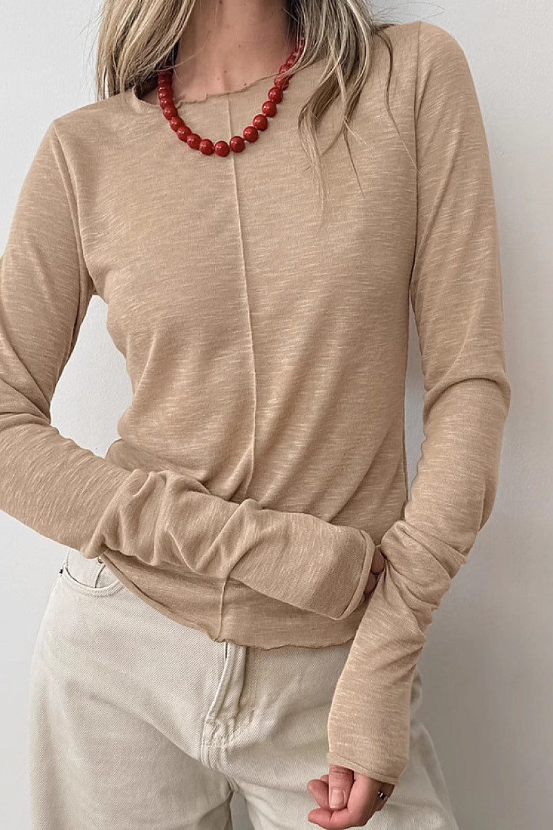 Stylish Round Neck Knit Top for Women