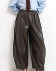 Women's Stylish High Waist PU Pants