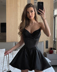 Sexy Strapless Ruffle Skirt Dress