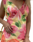Summer Women's Chiffon V-Neck Floral Dress