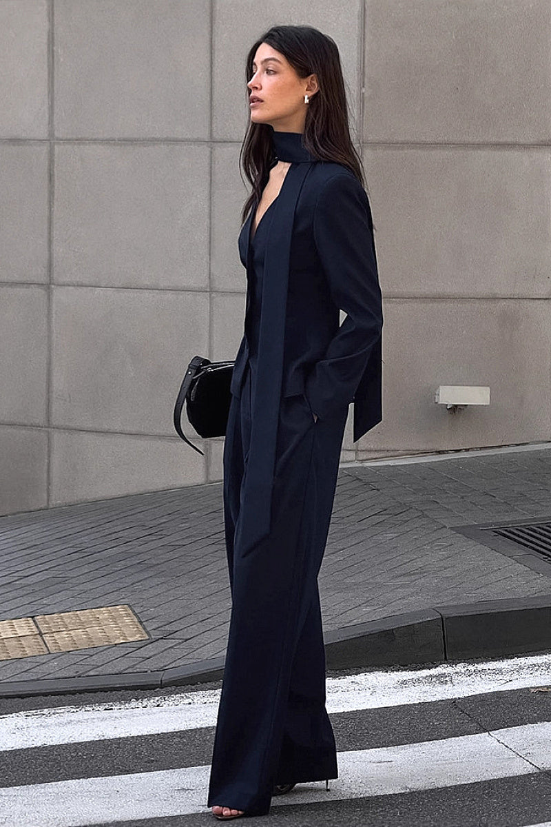 Fashionable Commute Halter Suit Set for Women