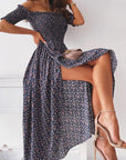 Summer New Floral Navy Sexy Dress
