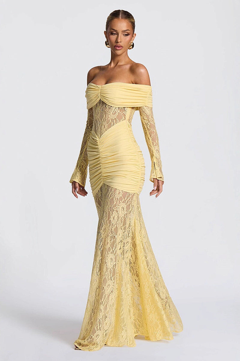 Summer Elegant Lace Backless Long Dress
