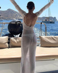 Elegant Long Sleeve Beach Dress for Summer
