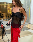 Fashionable Black Sheer Camisole Top for Women