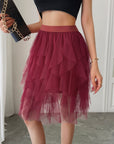 Princess Style Pleated Tulle Skirt