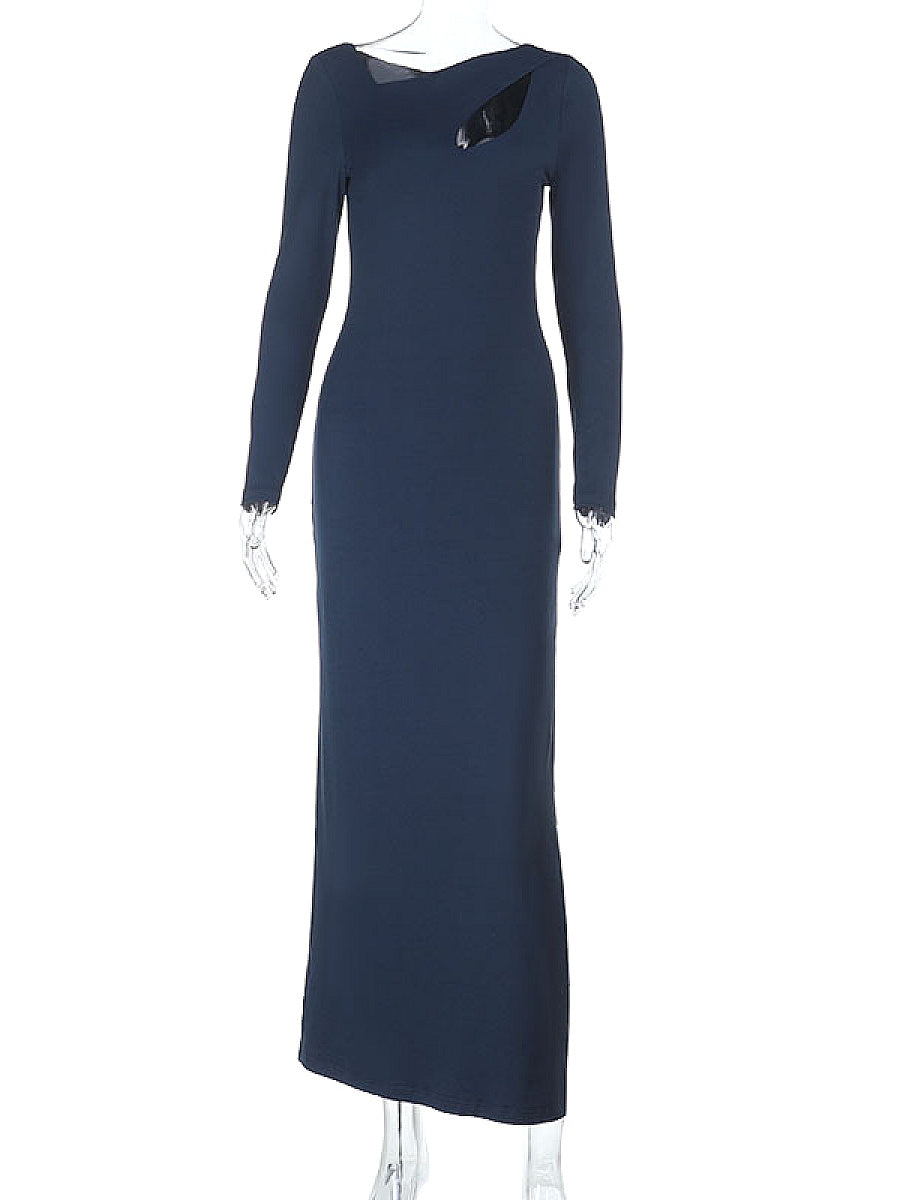 Elegant Hollow Design Long Dress