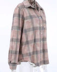 Plaid Long Sleeve Shirt for Women