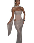 Sexy Hollow Out High Split Long Dress