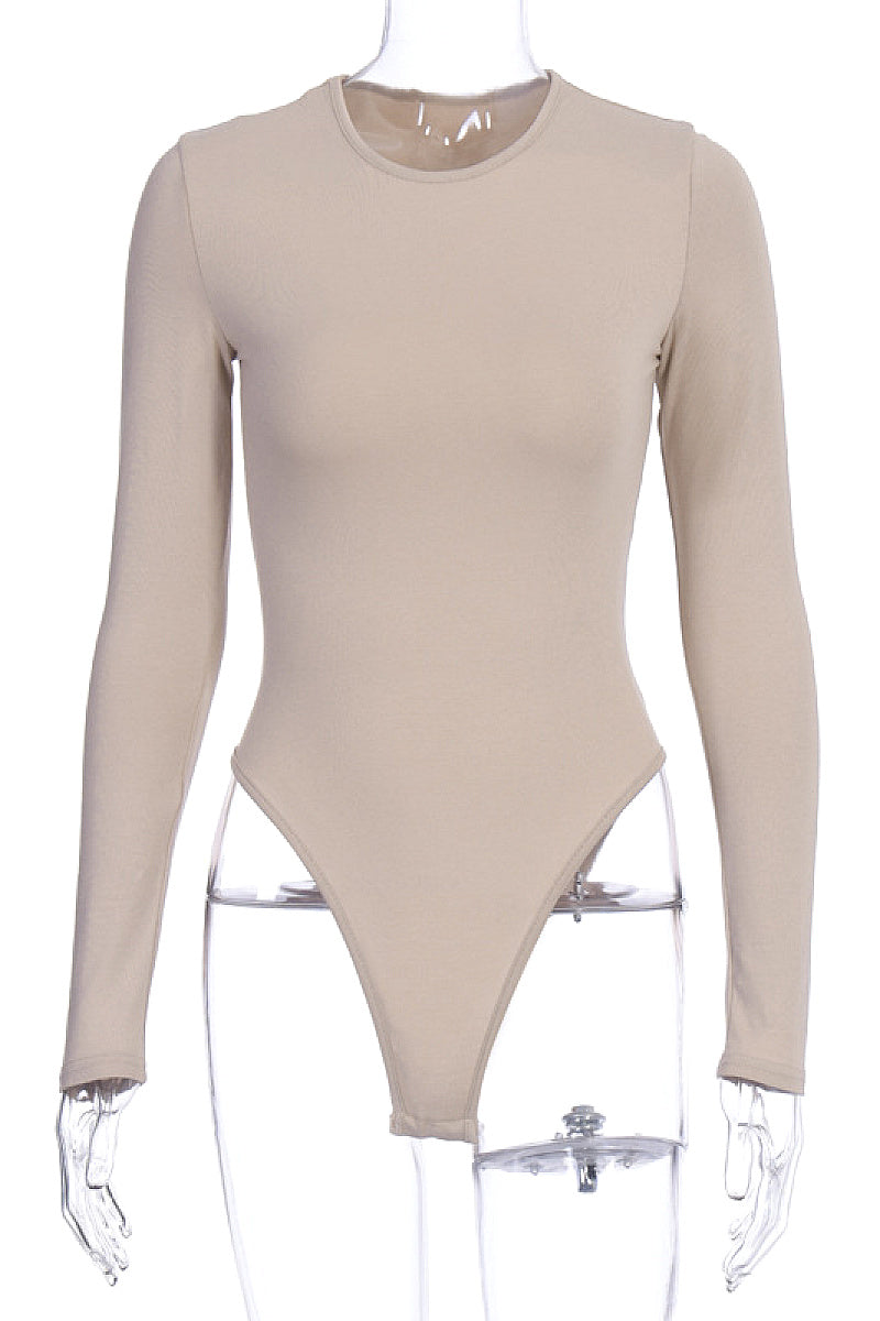 Trendy American Style Long Sleeve Bodysuit